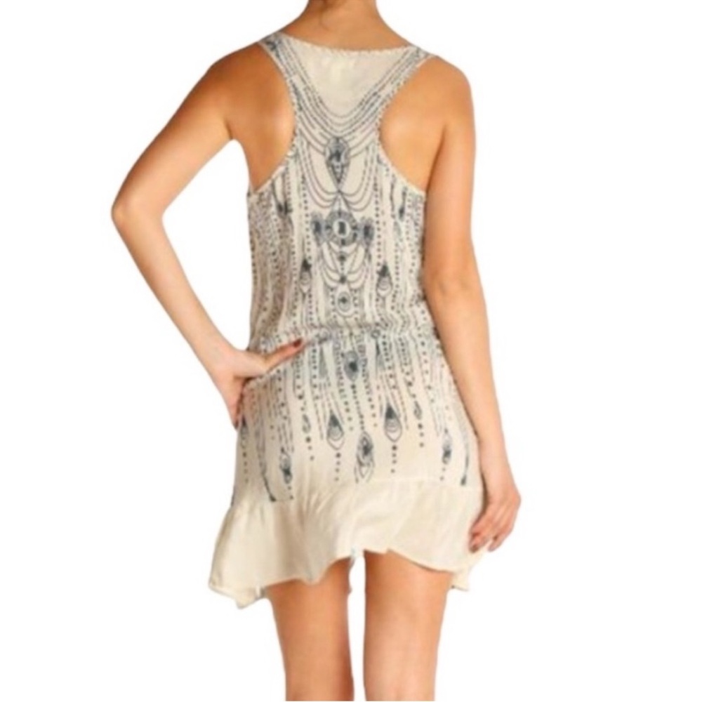 UO Silence + Noise Flapper Inspired Silky Ruffle Hem Tank Dress XS - Picture 2 of 9